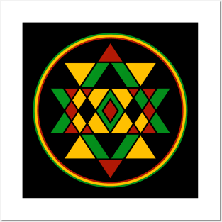 Blood Diamond Rasta Sacred Geometry Posters and Art